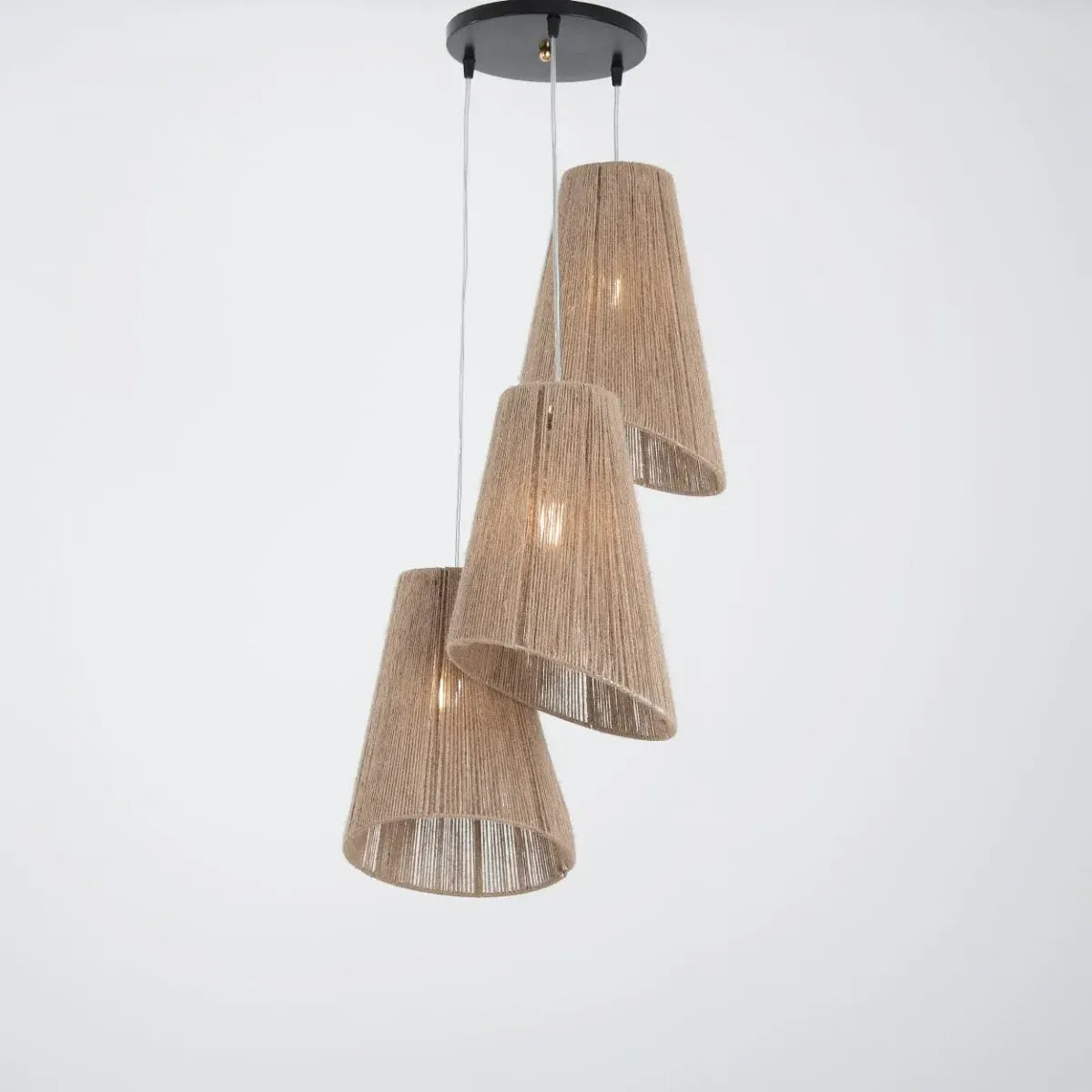 Burlap 3 Lights Multicolored ceiling Size:45cm×75cm
