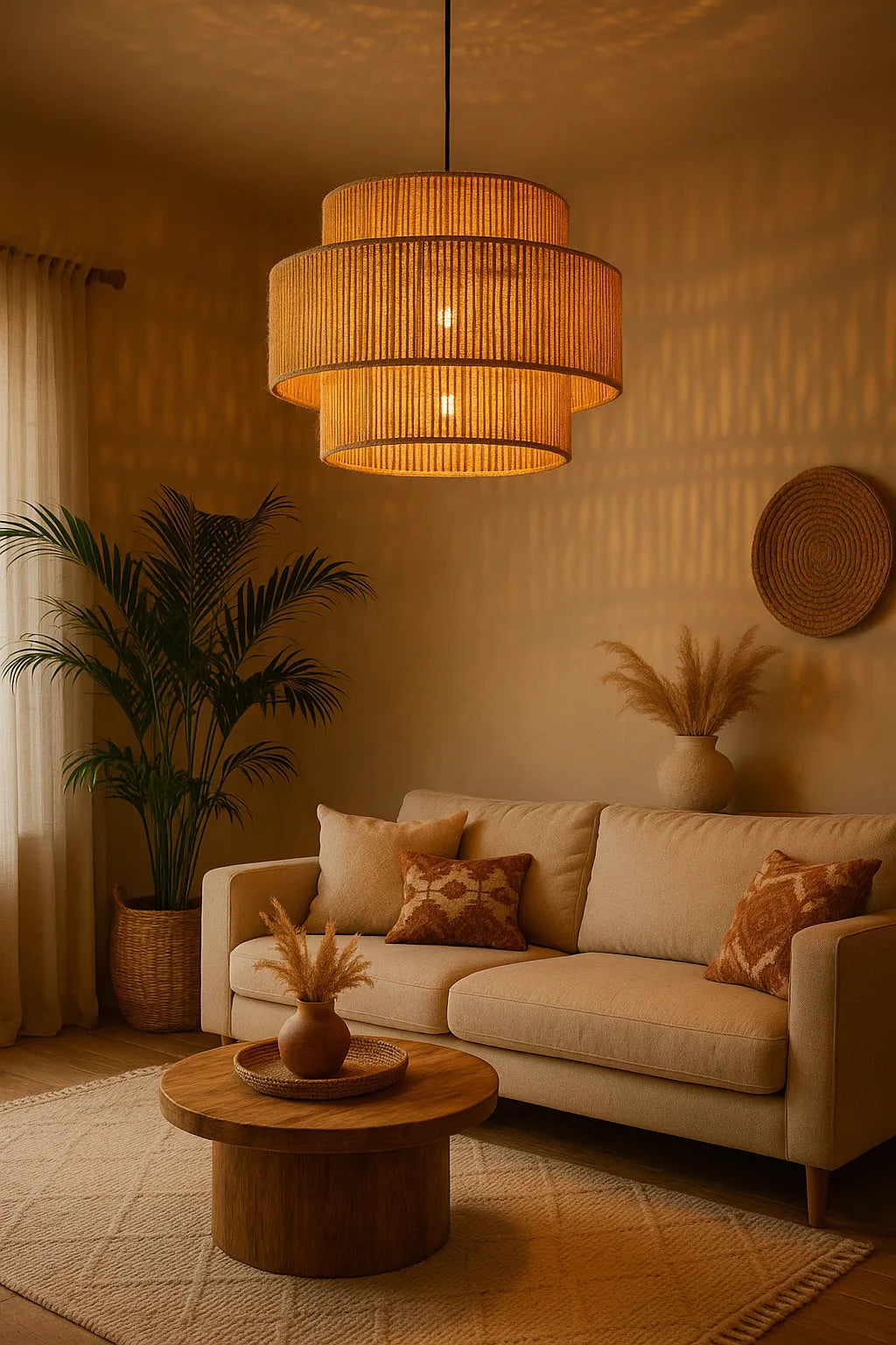 boho ceiling lamp Size: 45CM x 45CM