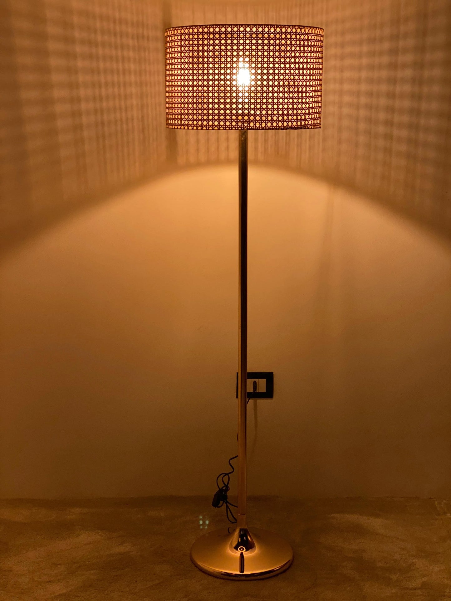 Rattan Floor Lamp Size: 160cm × 40 cm