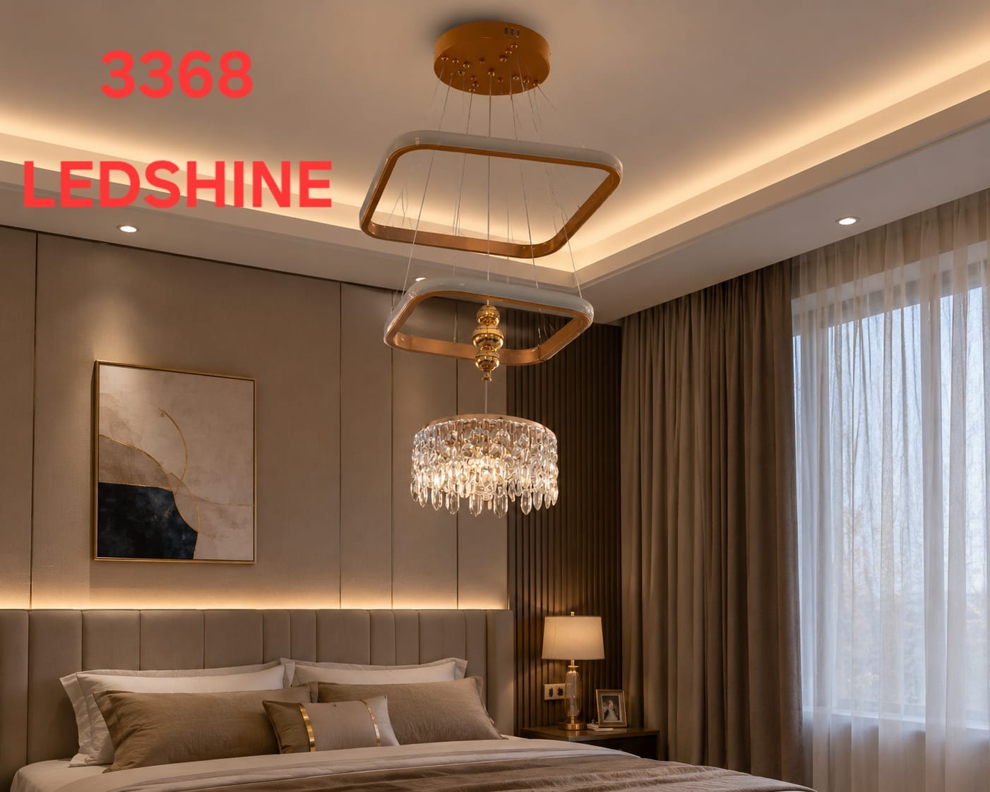 Crystal Ring LED Chandelier