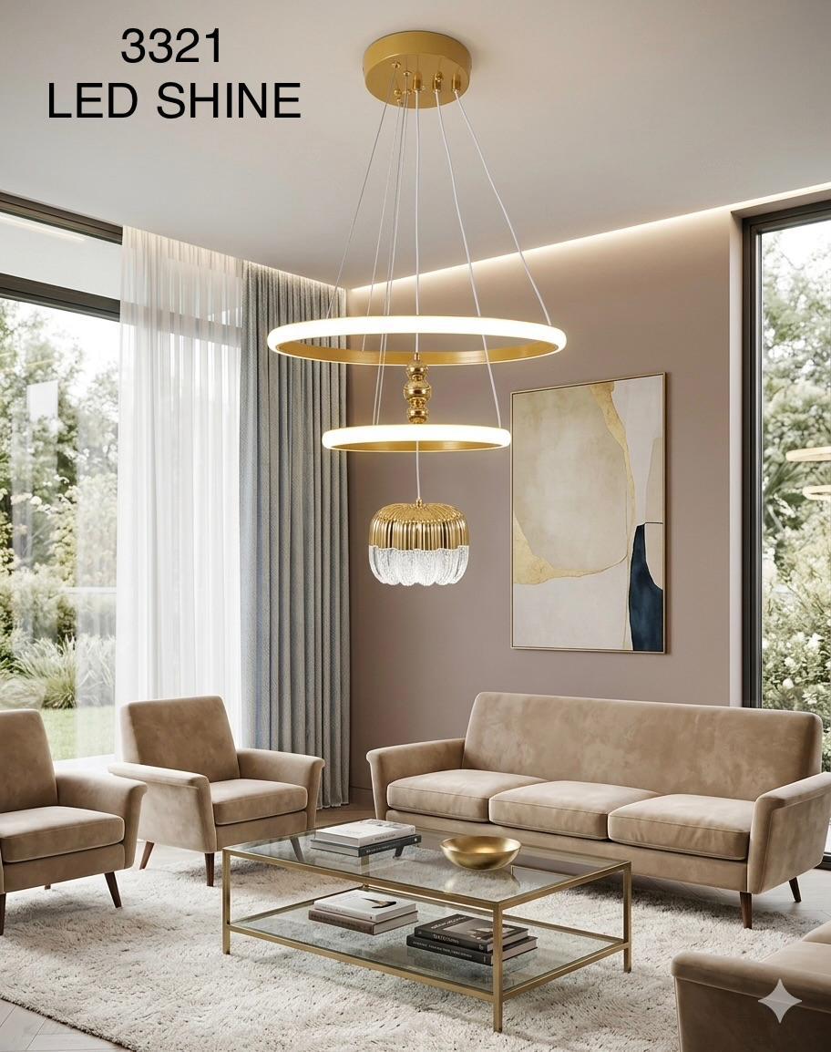 Crystal Ring LED Chandelier