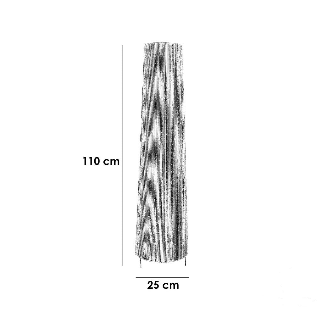 Fabric Floor Lamp Beige - 25 x 110 cm