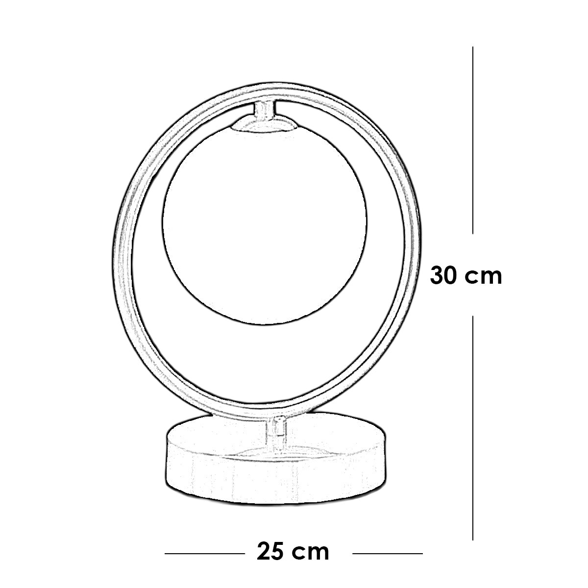 Iron Table Lamp Gold - 25x30 cm