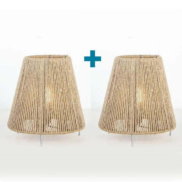 Burlap Table Lamp  2 pices
