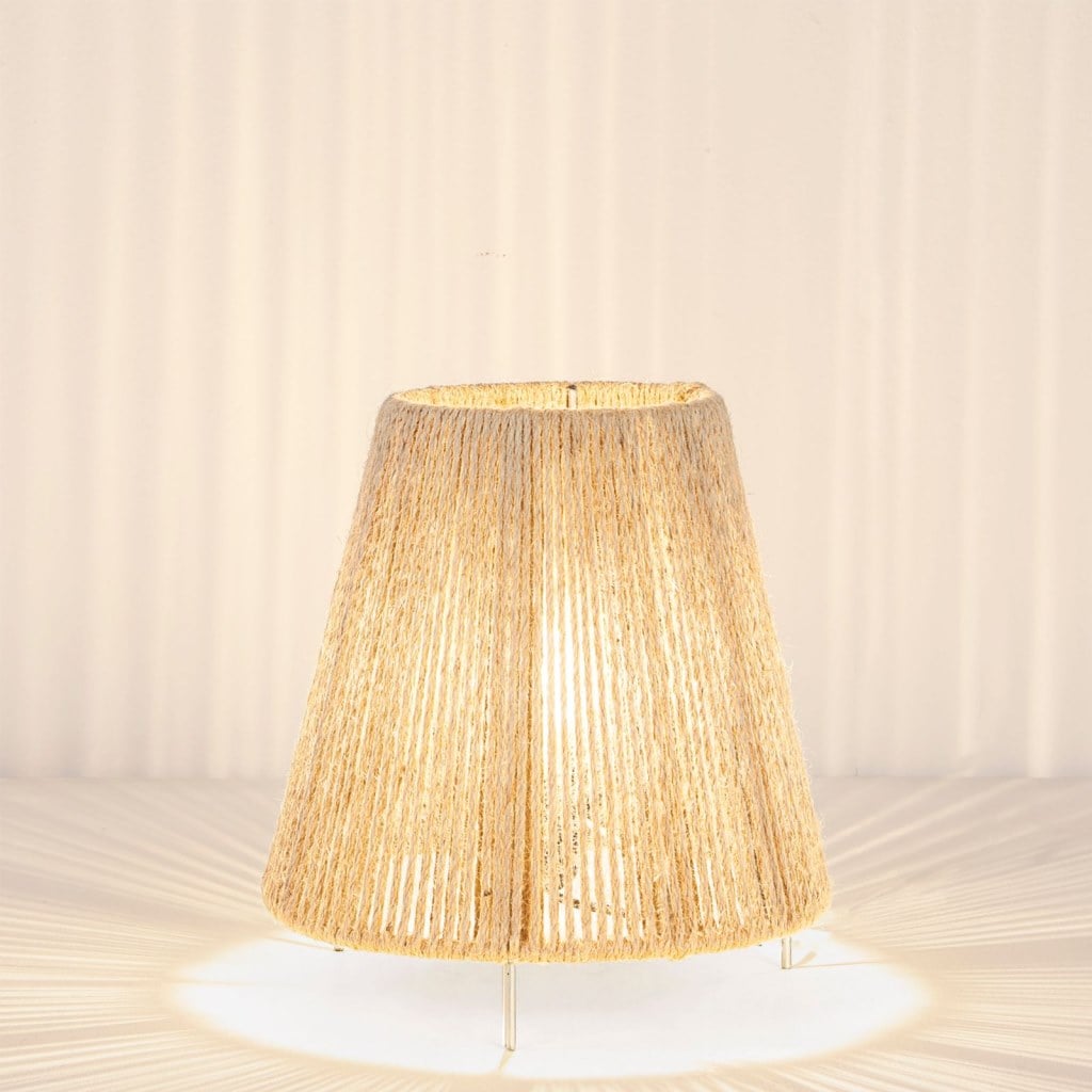 Jute Table Lamp Beige - 25x25 cm
