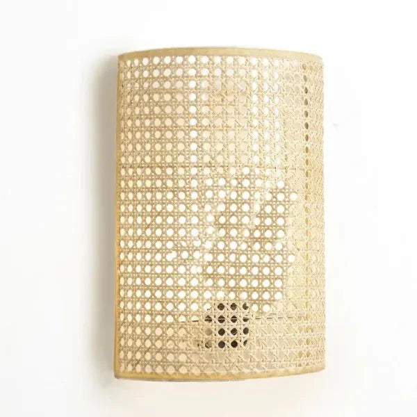 Rattan Boho Wall Lamp
