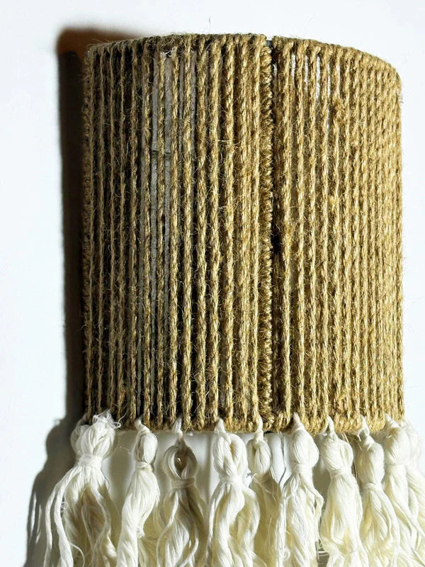 Burlap Boho Wall Lamp