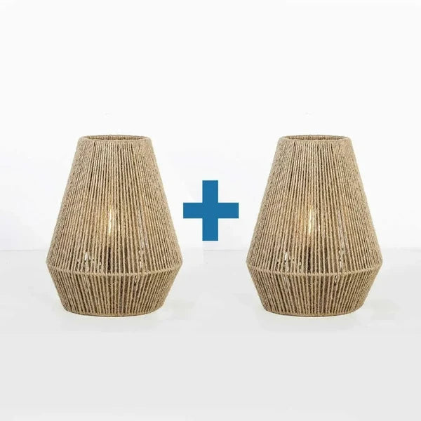 Burlap Table Lamp  2 pices