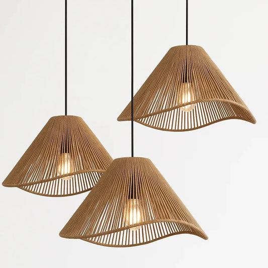 Burlap Ceiling lamp  Size:25CM x 75CM