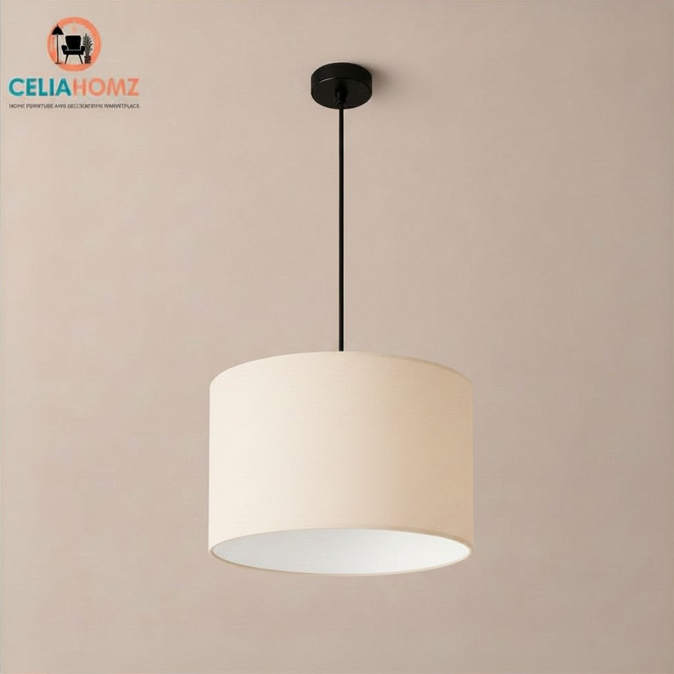 Beige linen chandelier, size 40/40