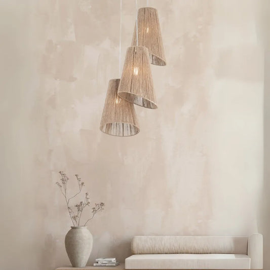 Burlap 3 Lights Multicolored ceiling  Size:45cm×75cm