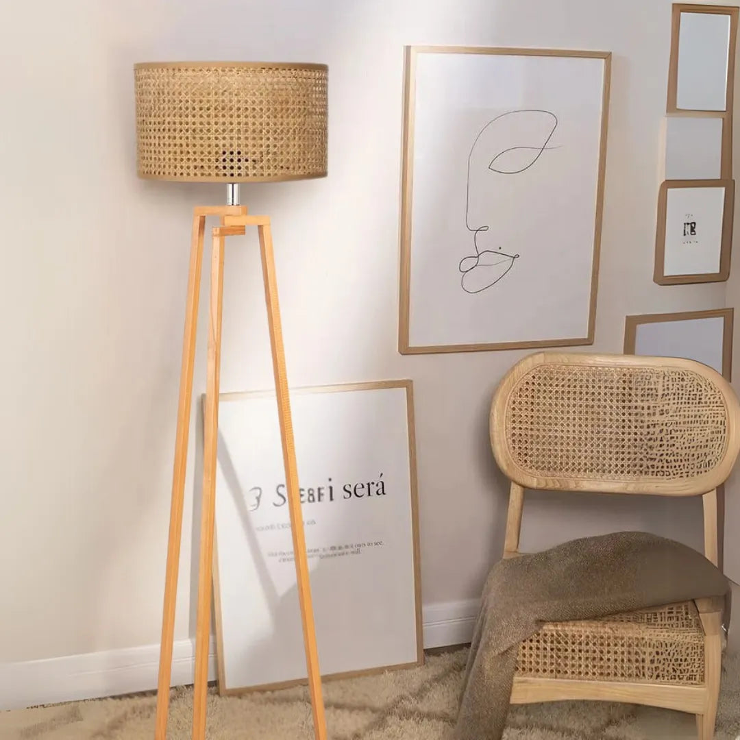 Rattan Floor Lamp Size:150CM * 40CM