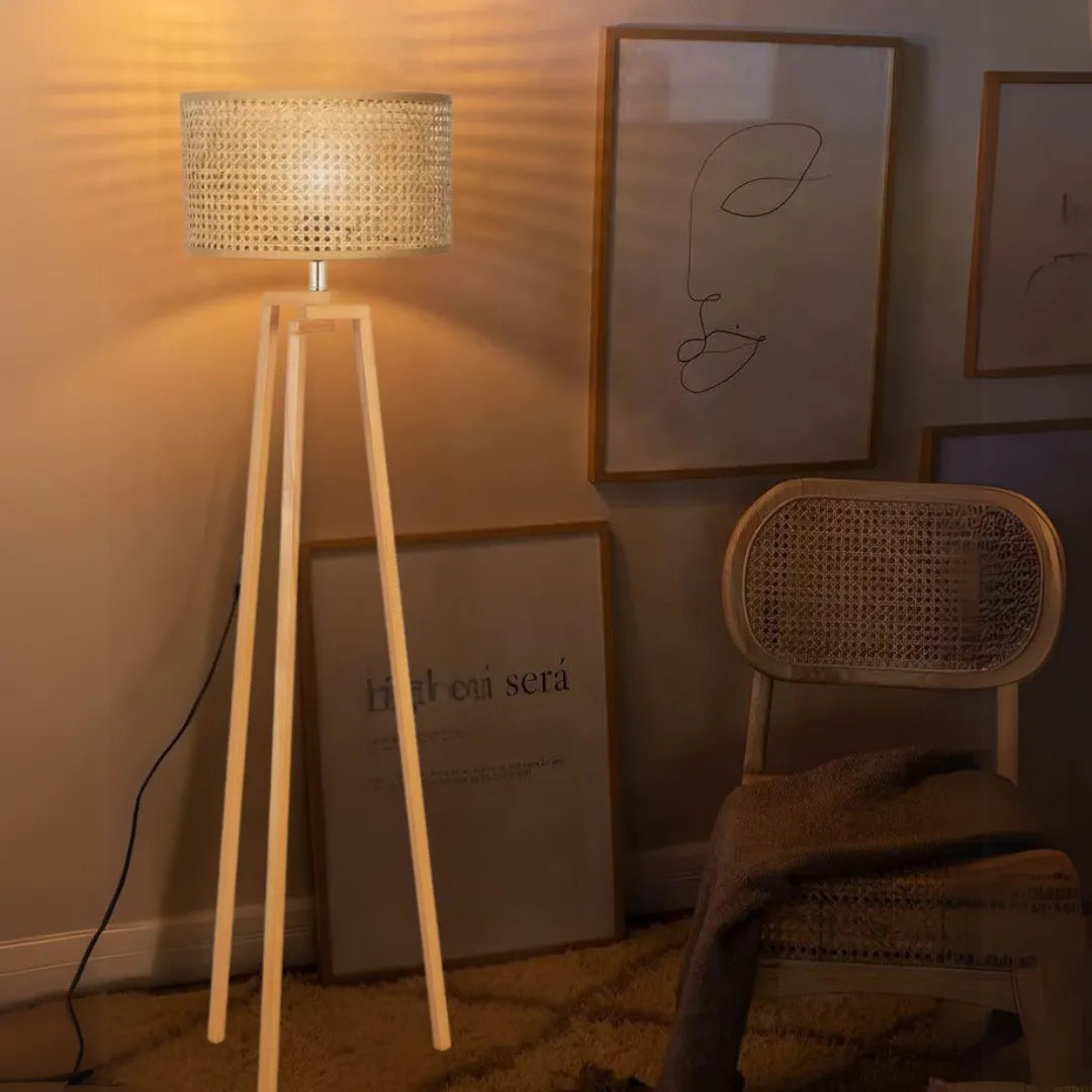 Rattan Floor Lamp Size:150CM * 40CM