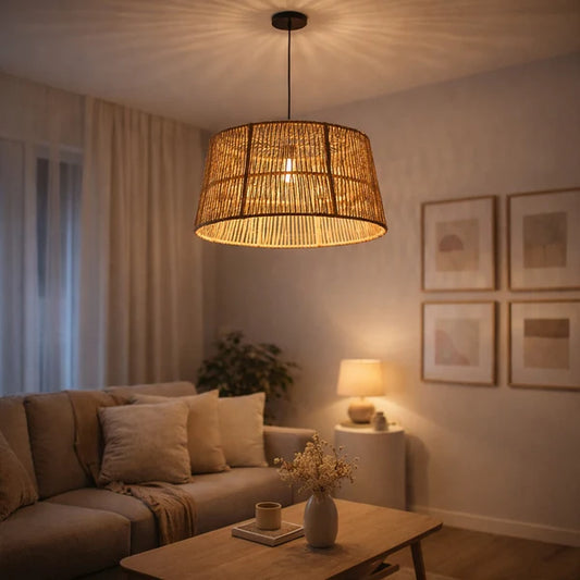 Burlap ceiling lamp  Size:45cm×25cm
