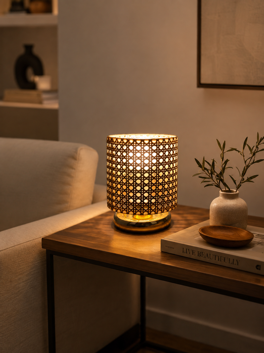 Rattan Boho Table Lamp