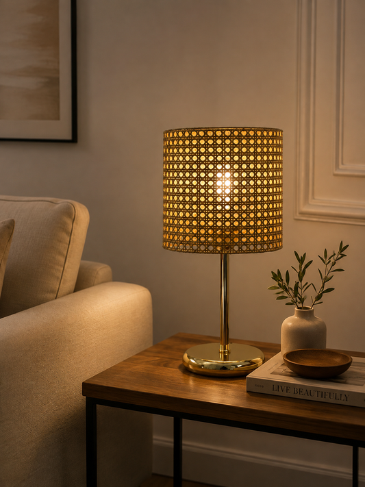 Rattan Boho Table Lamp