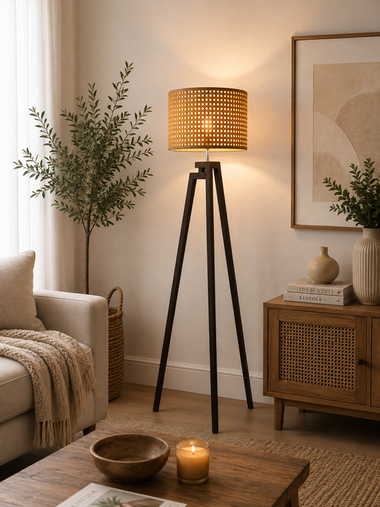 Rattan Floor Lamp Size:150CM * 40CM