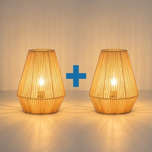 Burlap Table Lamp  2 pices