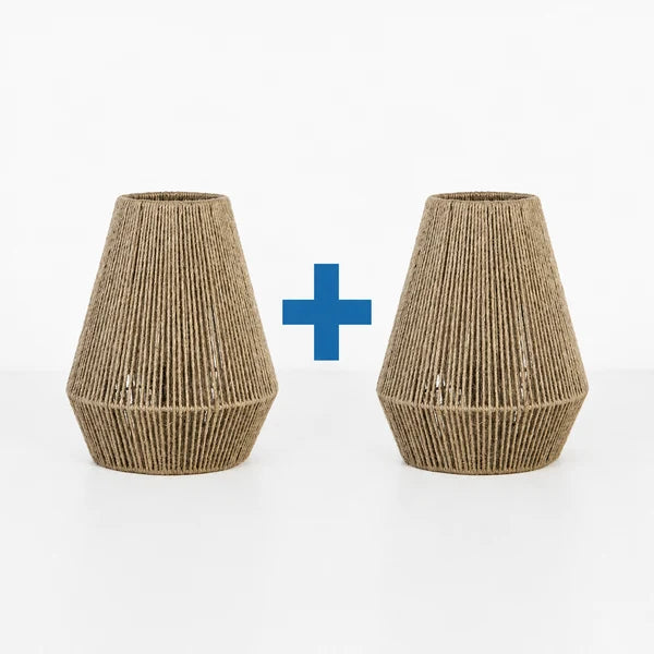 Burlap Table Lamp  2 pices