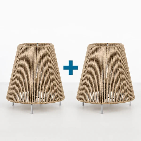 Burlap Table Lamp  2 pices