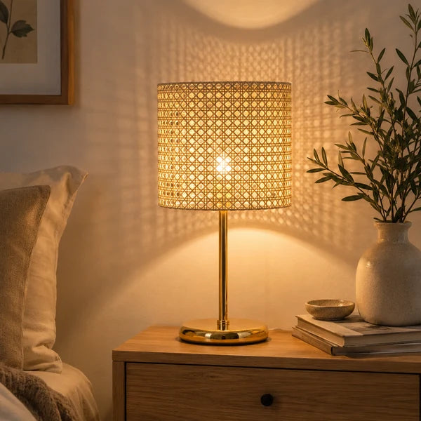 Rattan Boho Table Lamp