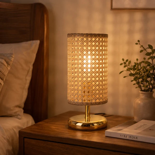 Rattan Boho Table Lamp