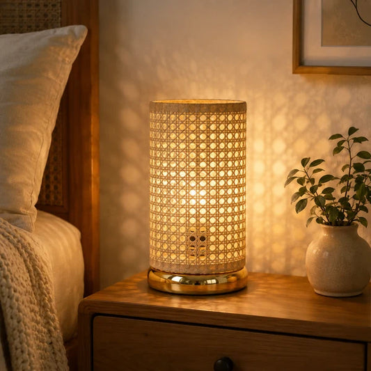 Rattan Boho Table Lamp