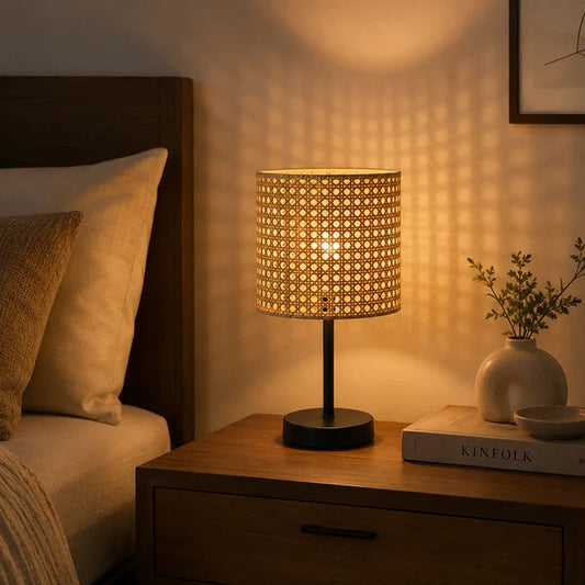 Rattan Boho Table Lamp