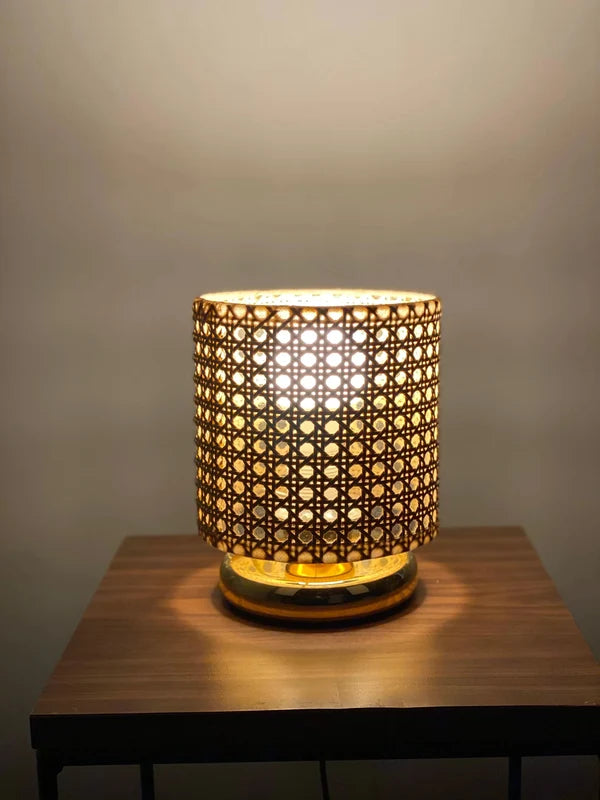 Rattan Boho Table Lamp