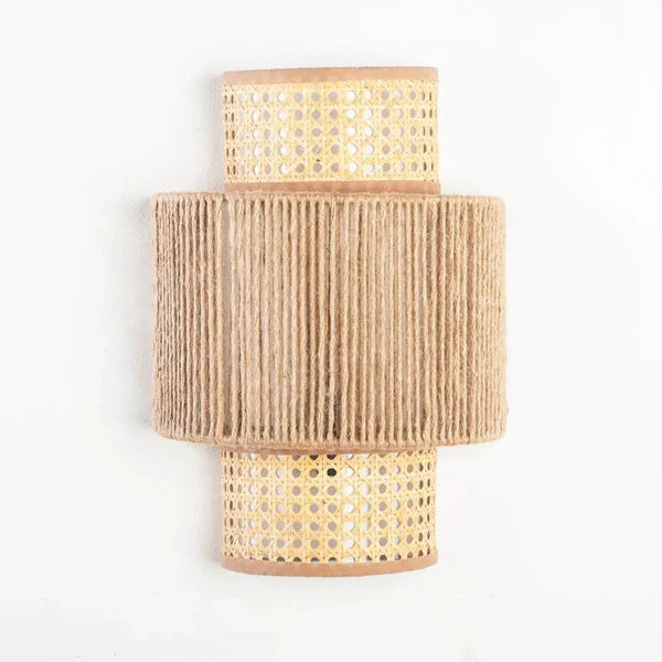 Rattan Boho Wall Lamp
