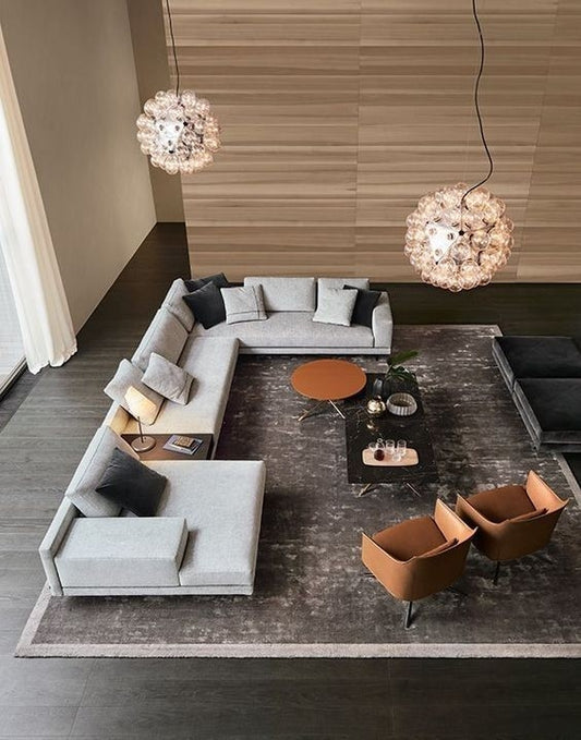 3-piece sofa set, beech wood, velvet or linen upholstery.