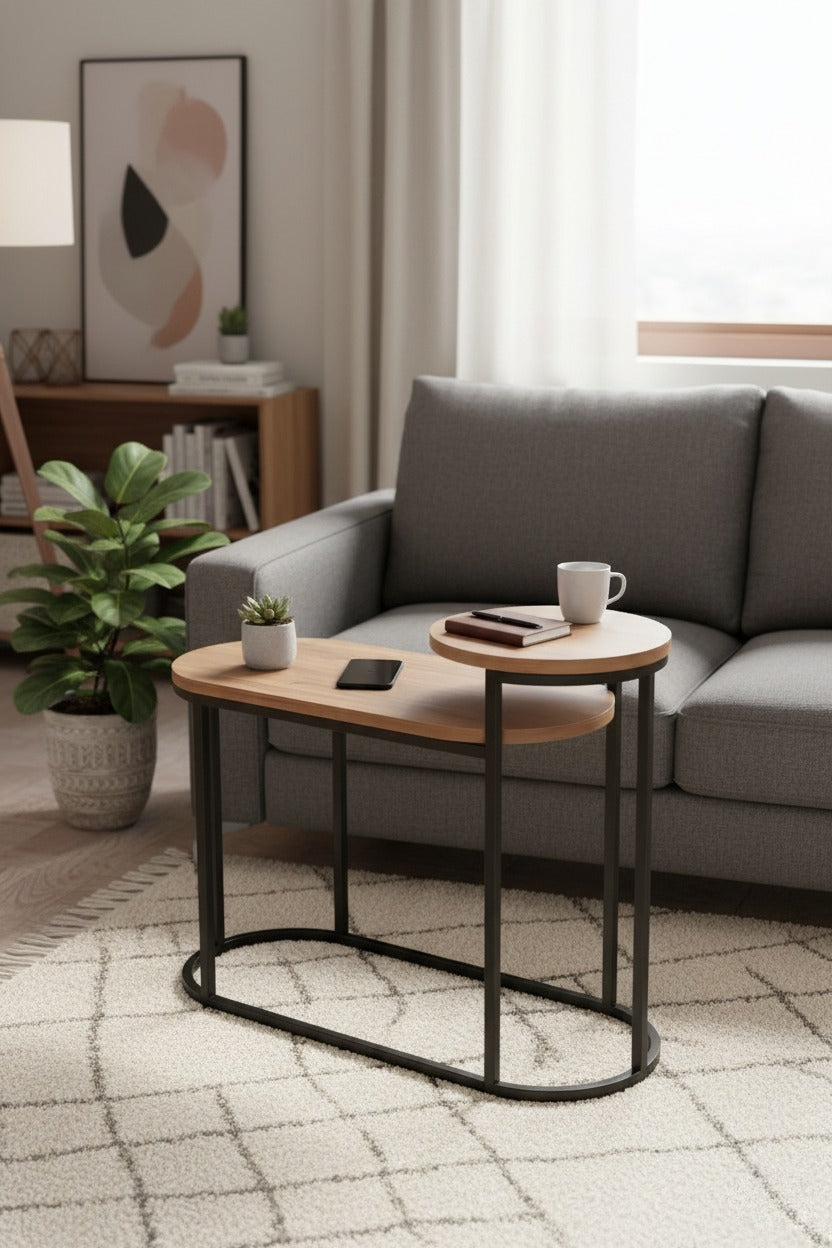 طاولة جانبية معدنية - 90×40×60 سم