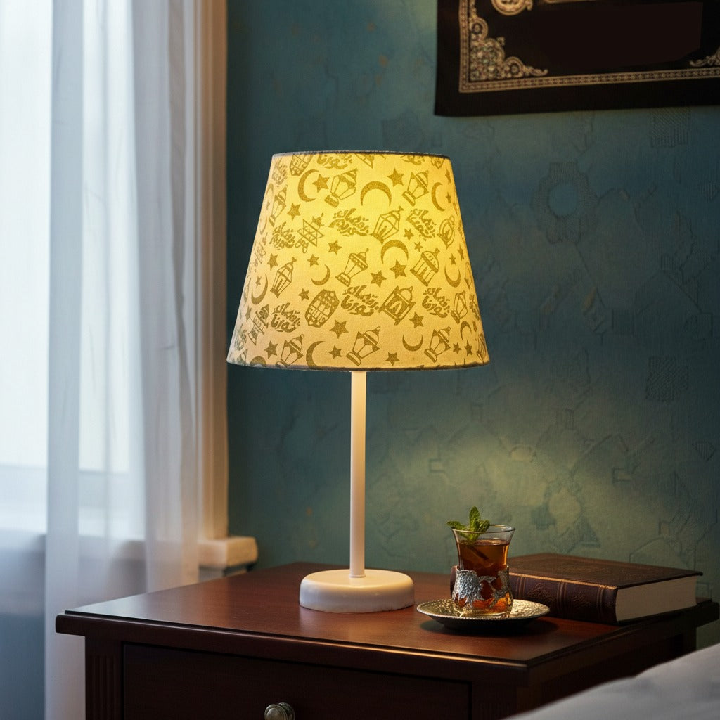 White metal lamp - 25×50×25 cm