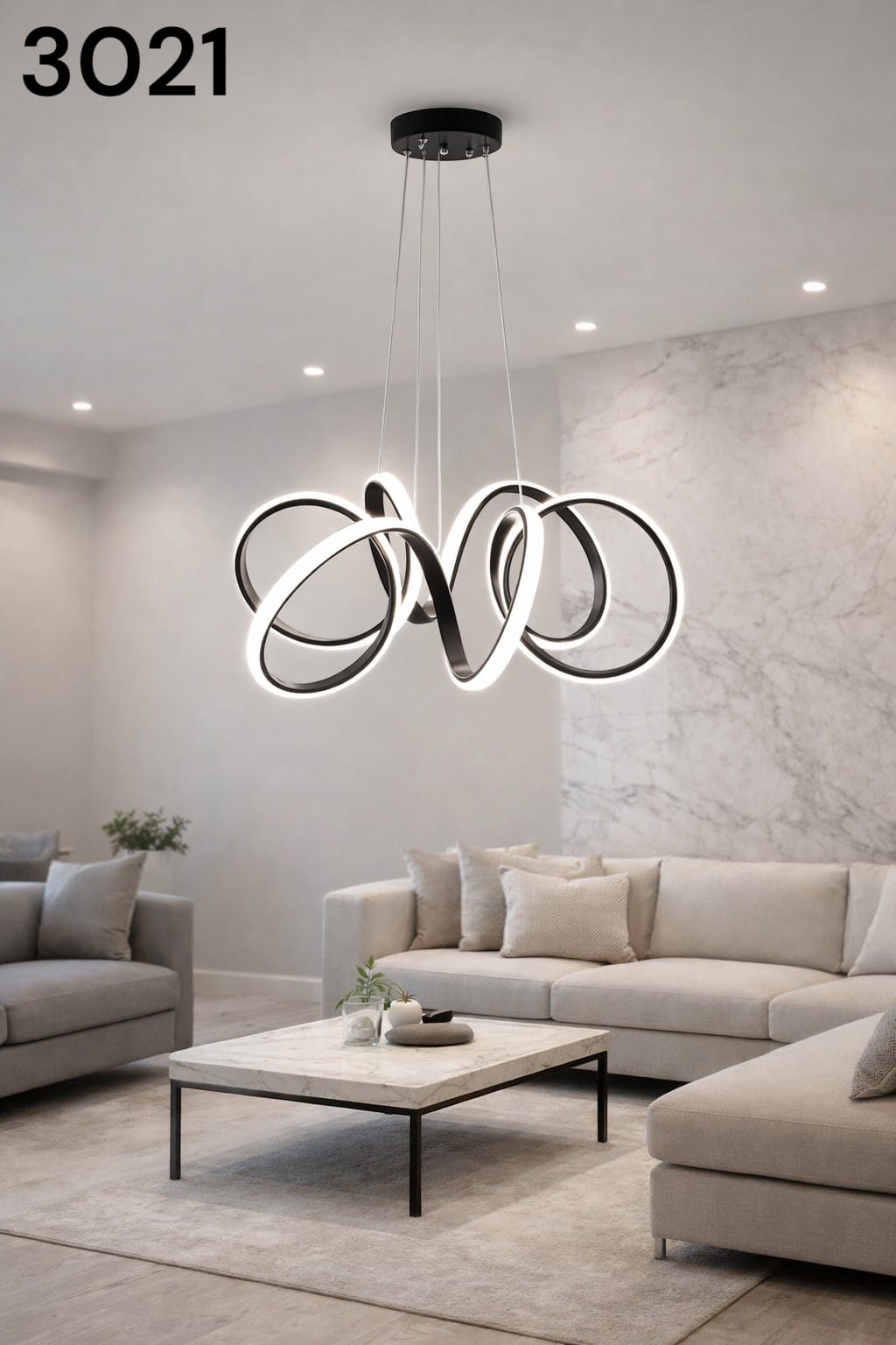 Crystal Ring LED Chandelier