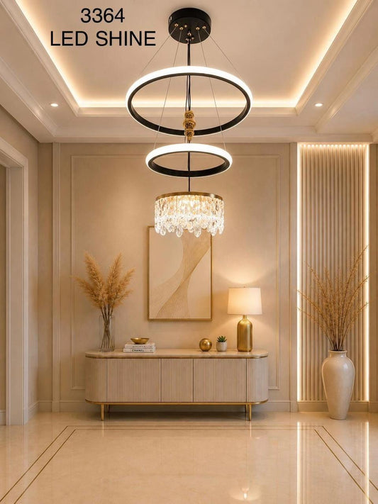 Crystal Ring LED Chandelier