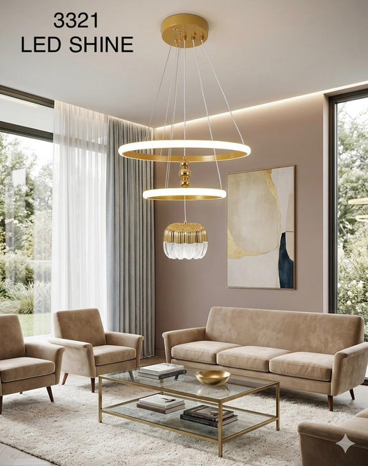 Crystal Ring LED Chandelier