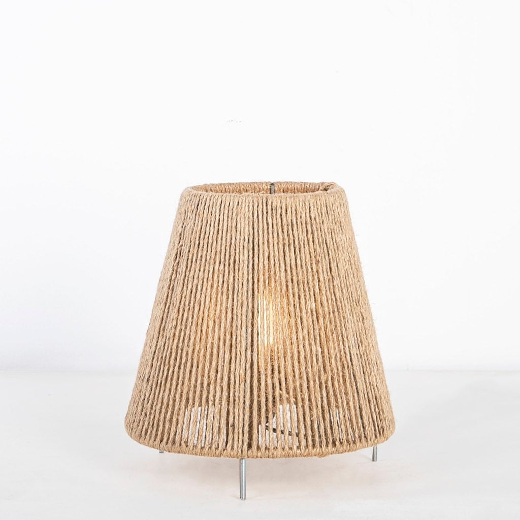 Jute Table Lamp Beige - 25x25 cm