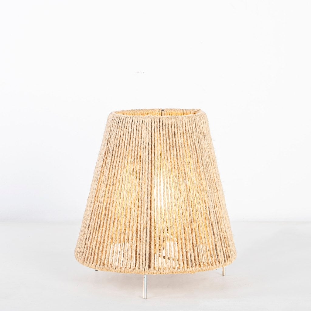 Jute Table Lamp Beige - 25x25 cm