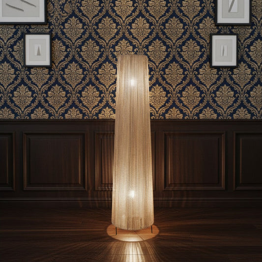 Fabric Floor Lamp Beige - 25 x 110 cm