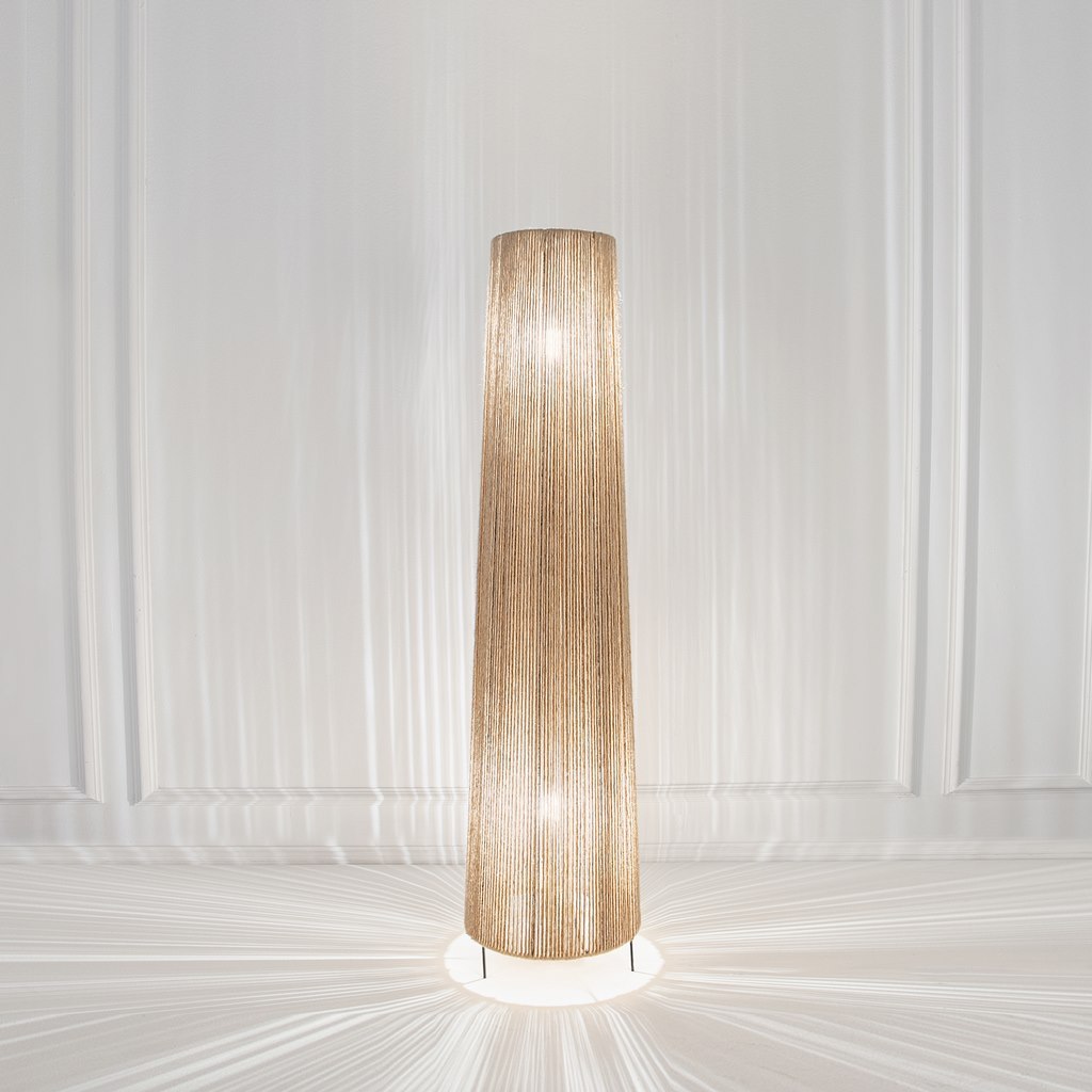 Fabric Floor Lamp Beige - 25 x 110 cm
