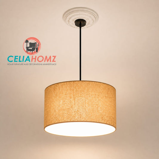 Beige linen chandelier, size 40/40