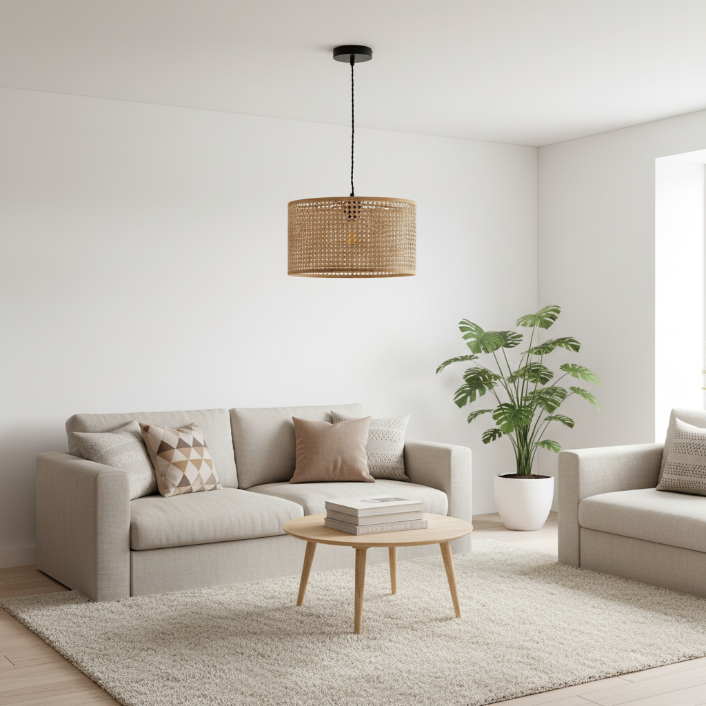 Cane Rattan Pendant Lamp lifestyle shot