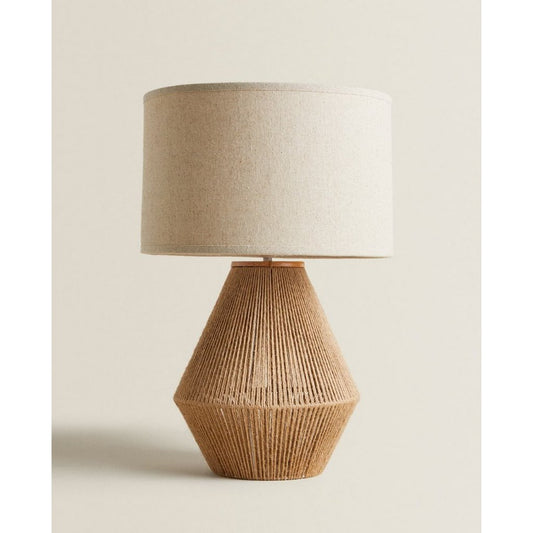 Boho burlap lamp - 45×30 cm