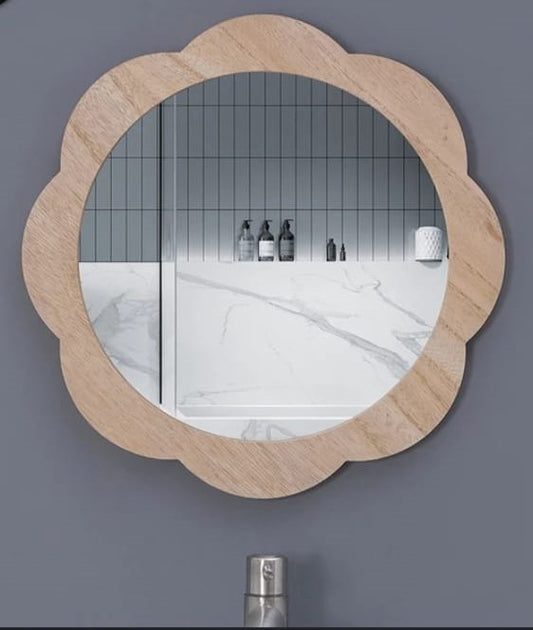 Mirrors and MDF wood designed in a geometric pattern